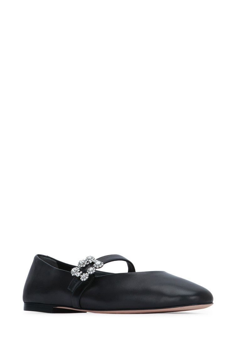 Black Leather Ballet Flats 2