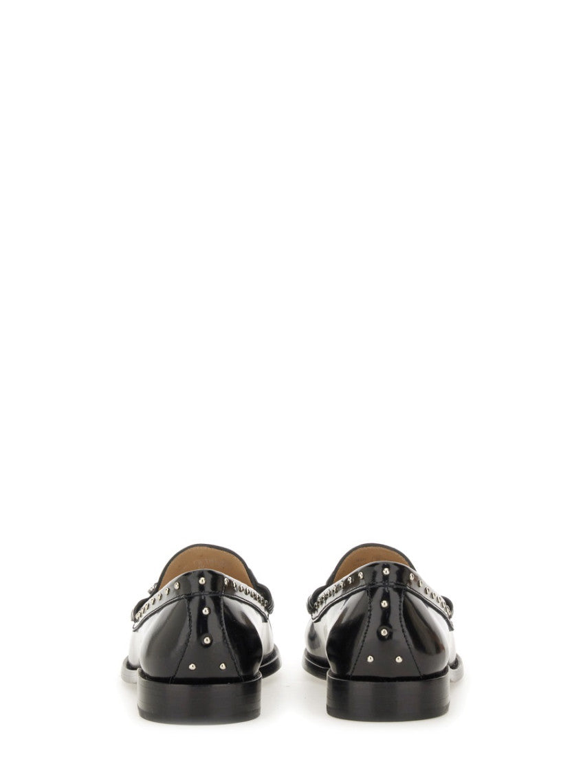 Black Studded Tassel Loafers 3