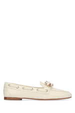 White Slip On Loafers 1
