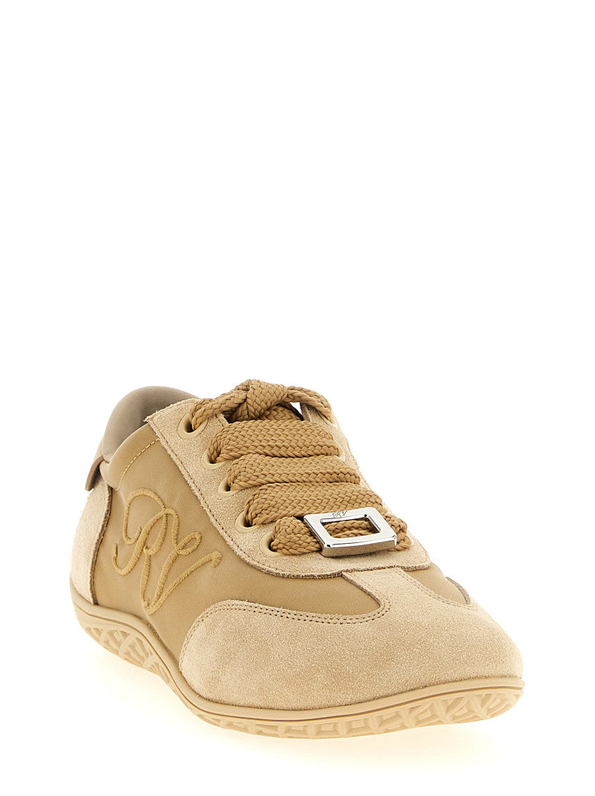 Beige Logo Sneakers 2