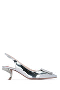 Silver Slingback Pumps 1