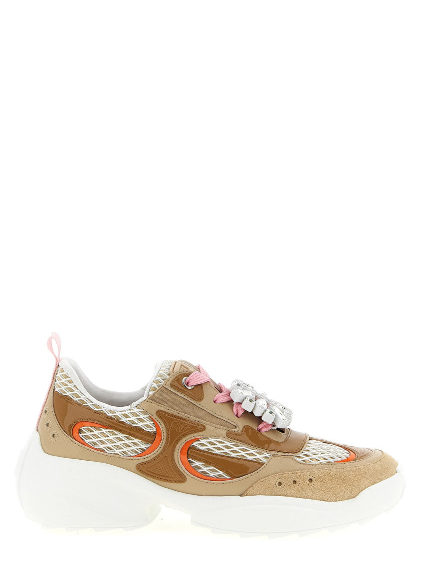 Beige Lace Up Sneakers 1