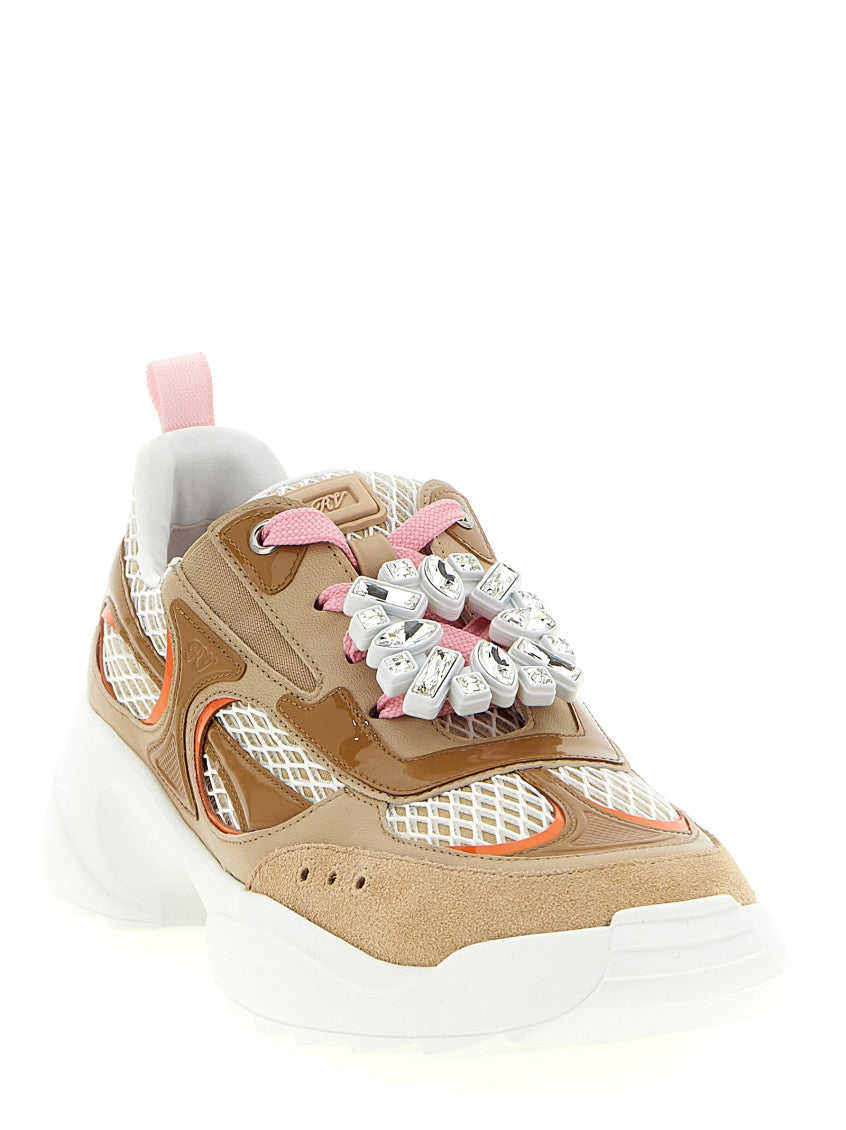 Beige Lace Up Sneakers 2