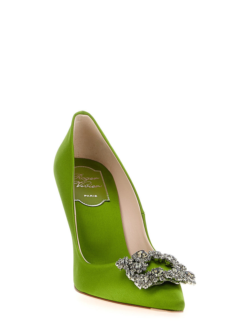 Green Slip On Pumps 2