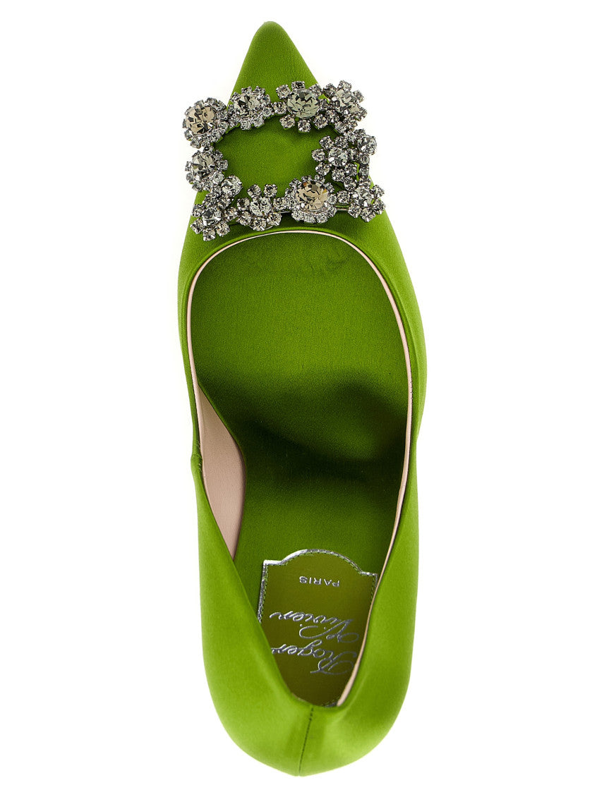 Green Slip On Pumps 4