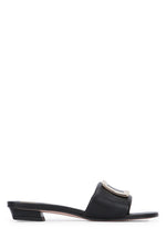 Black Slip On Heels 1