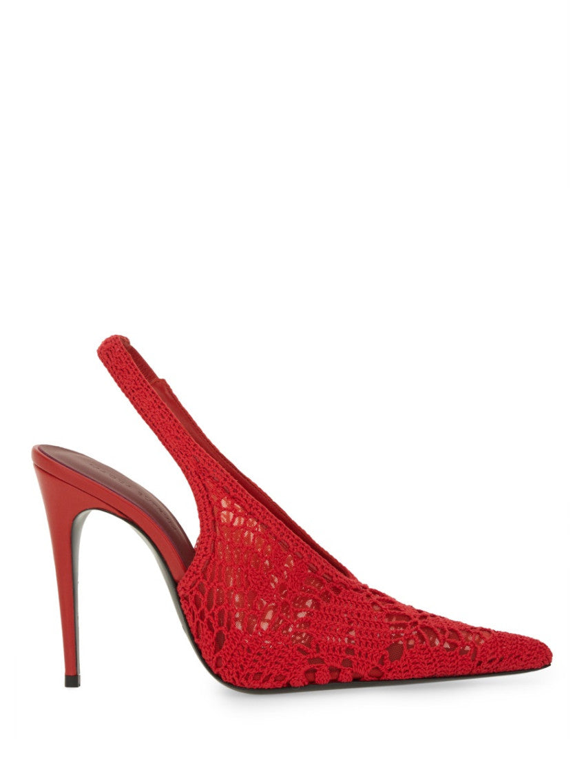 Red Crochet Pumps 1