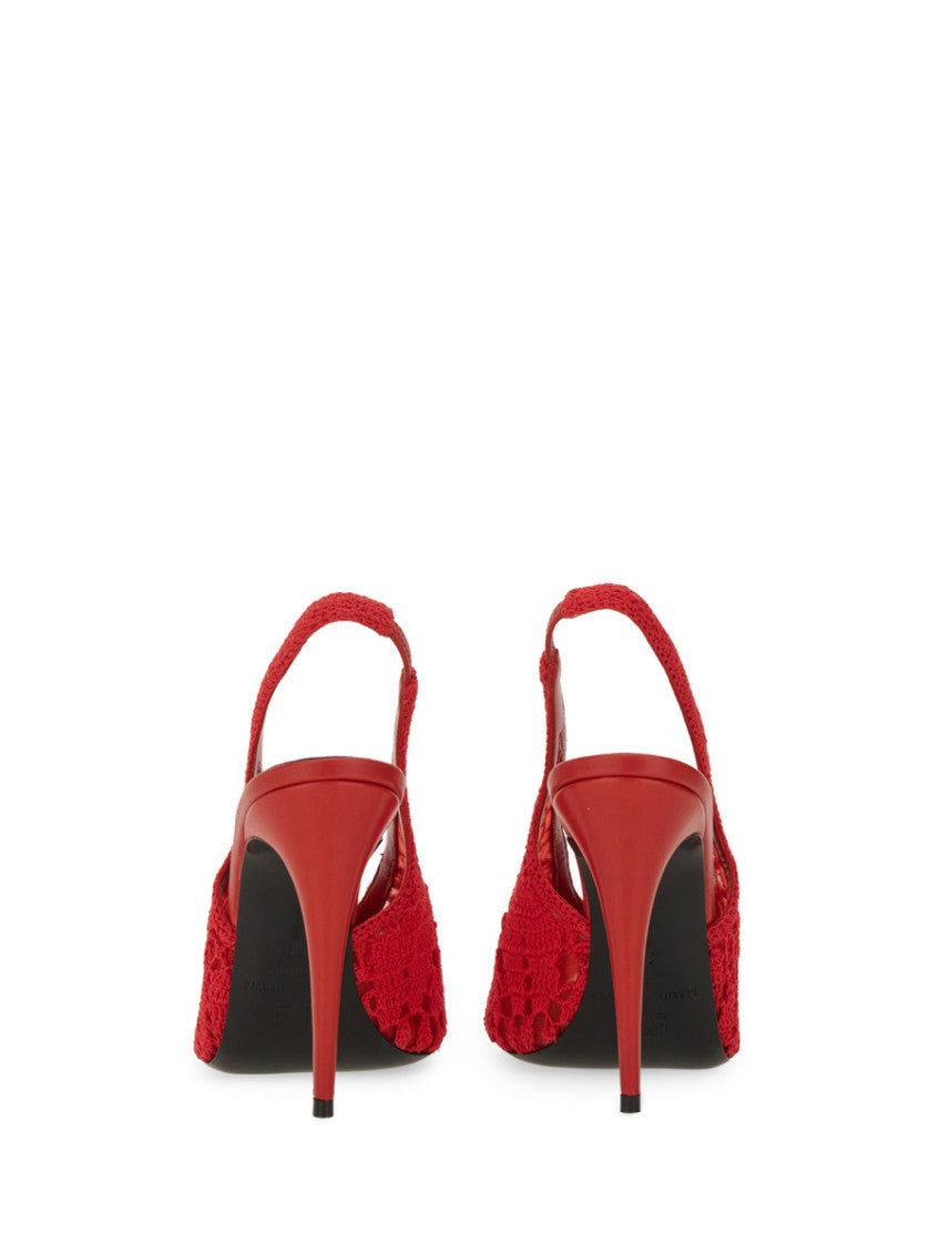 Red Crochet Pumps 3