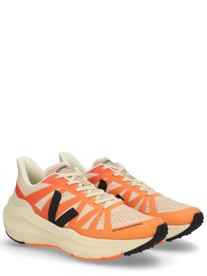Orange Color Block Sneakers 2