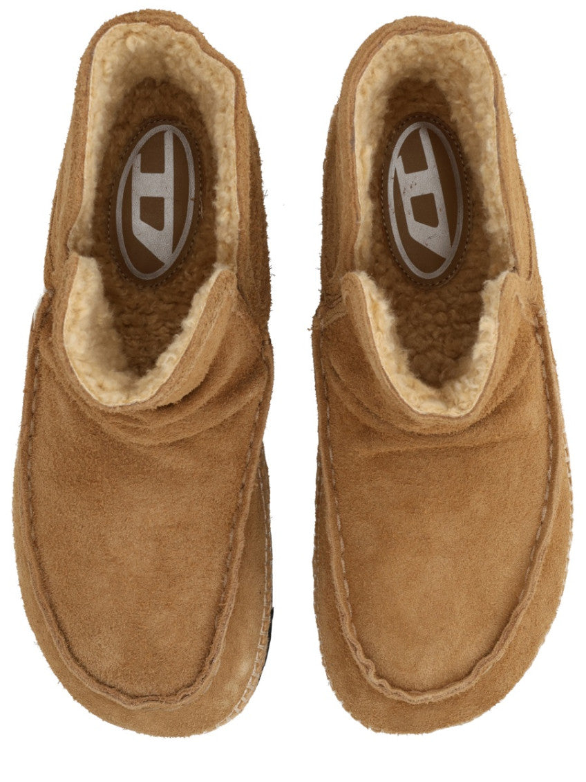 Beige Slip-on Boots 5