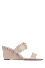 Off White Slip On Wedges 1