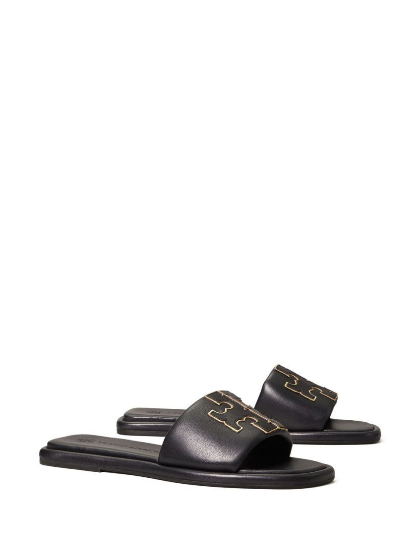 Black Logo Flats 2