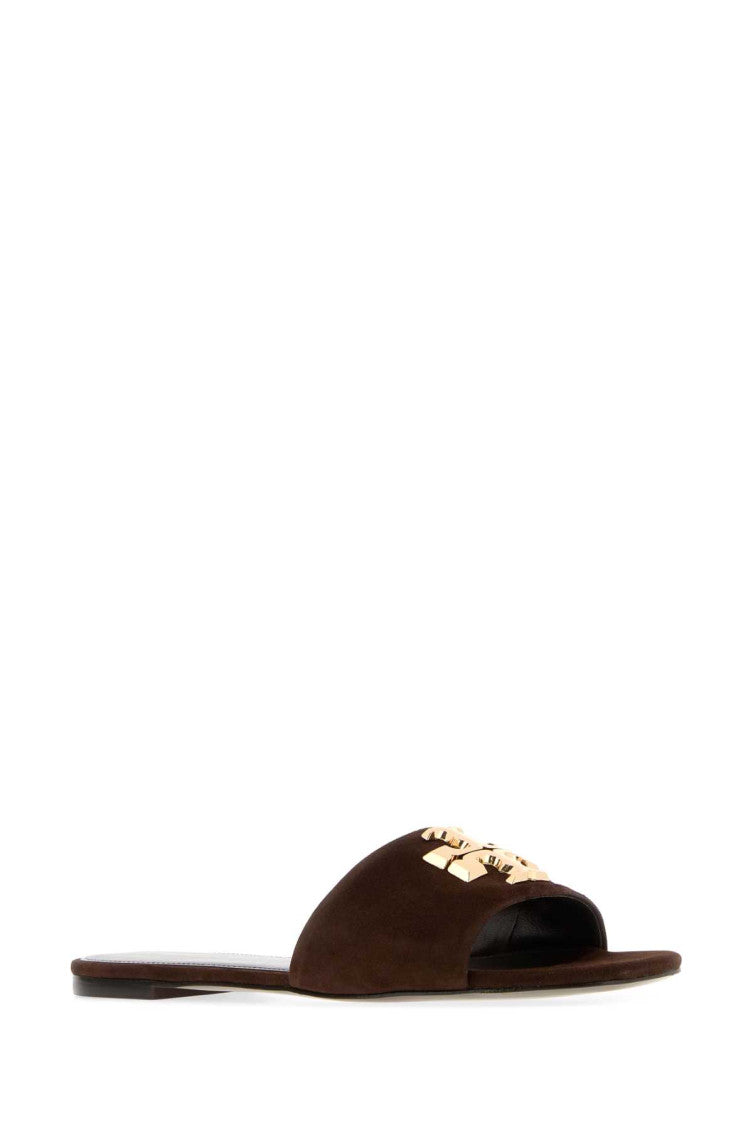 Dark Brown Logo Flats 2
