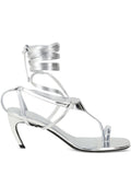 Silver Lace Up Heels 1