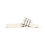 Beige Checks Furley Slides 1