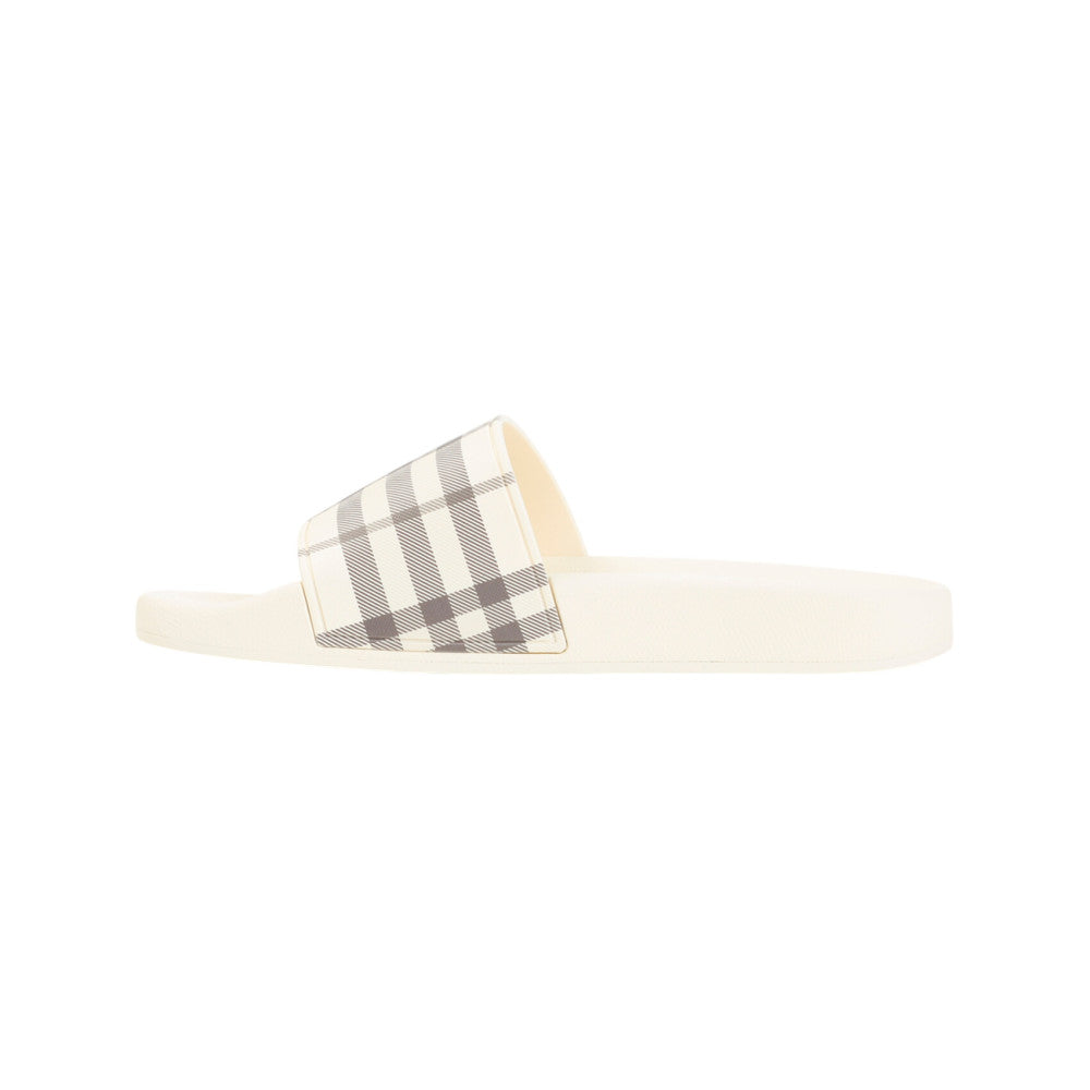 Beige Checks Furley Slides 2