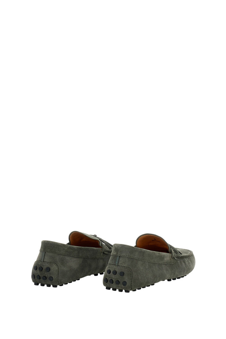 Olive Solid Gommino Loafers 3