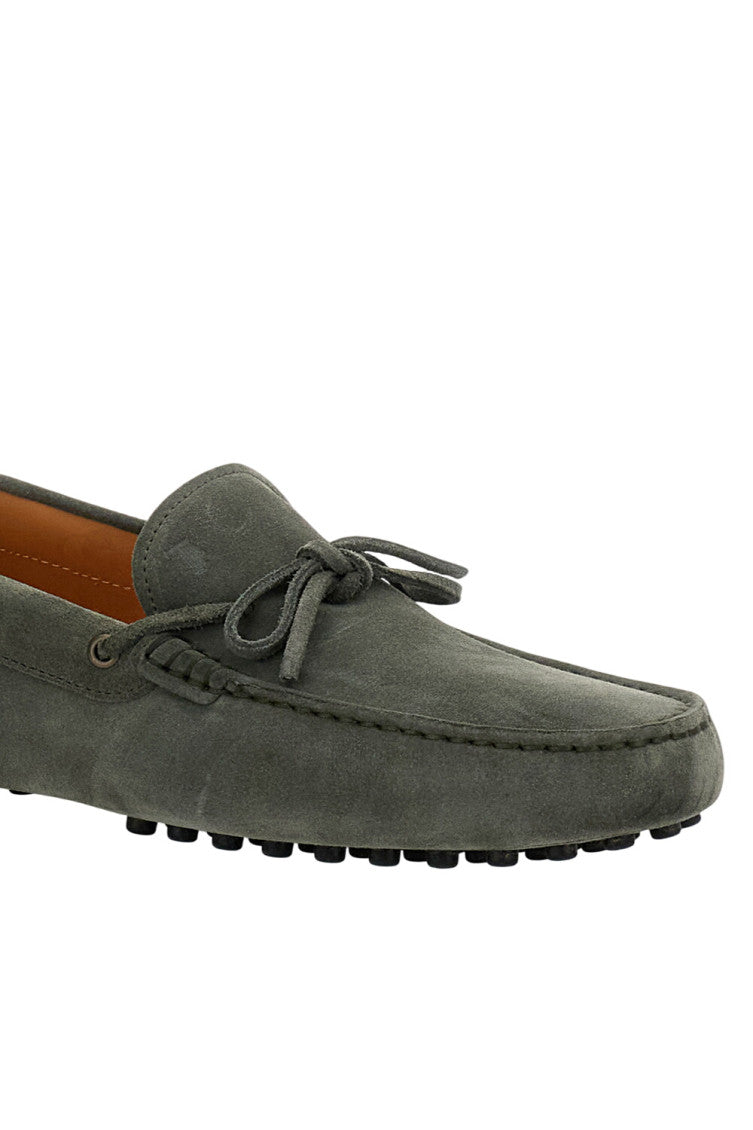 Olive Solid Gommino Loafers 4