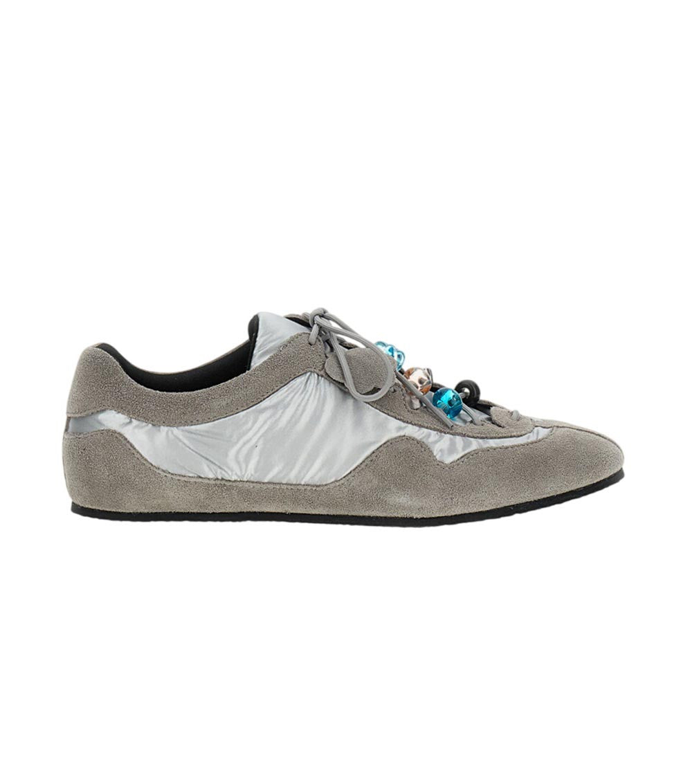 Grey Lace Up Sneakers 1