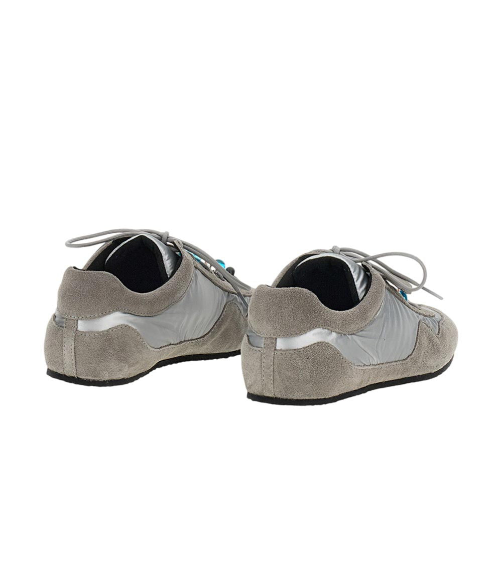 Grey Lace Up Sneakers 3