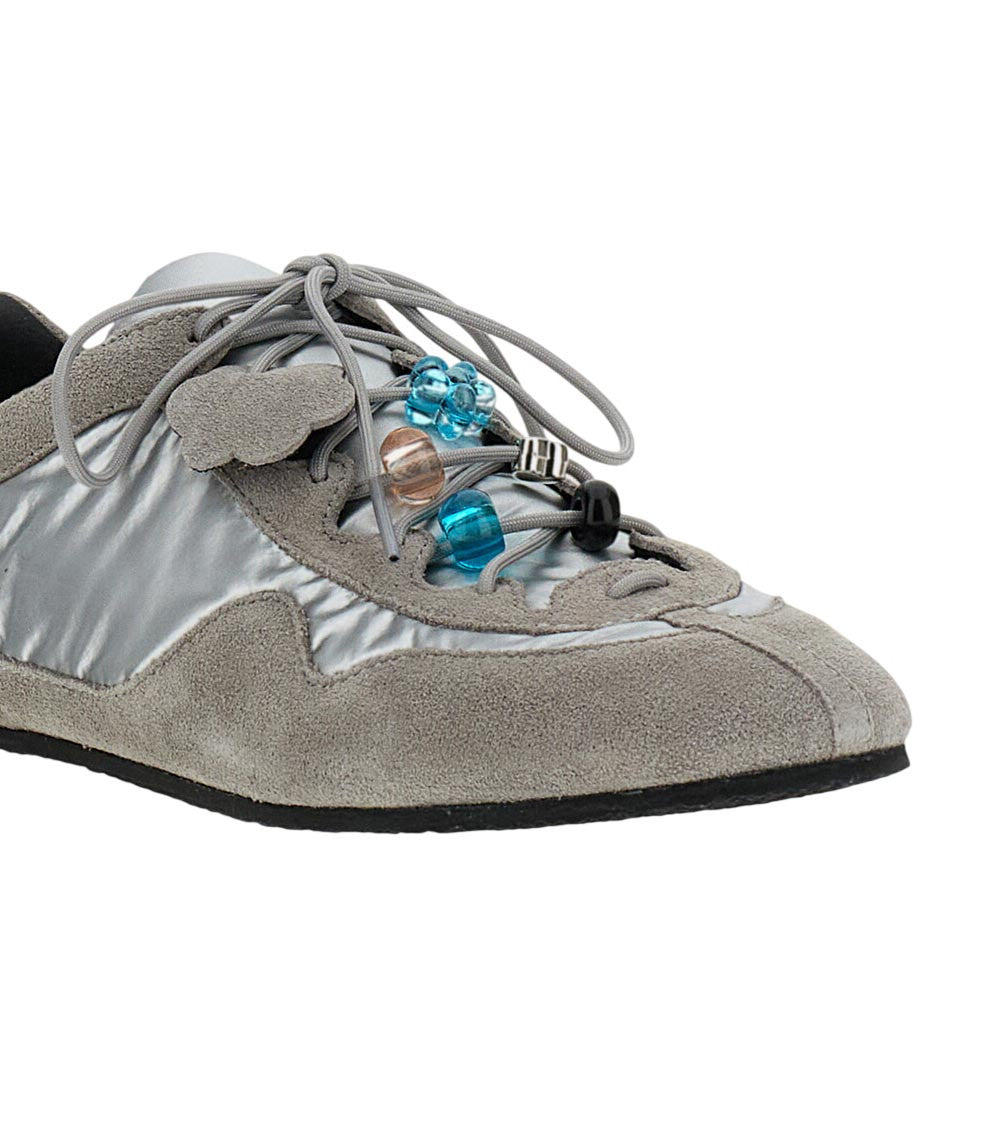 Grey Lace Up Sneakers 4