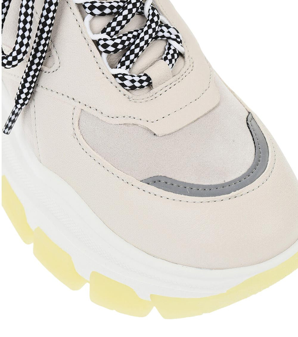 Beige  Lace Up Sneakers 4
