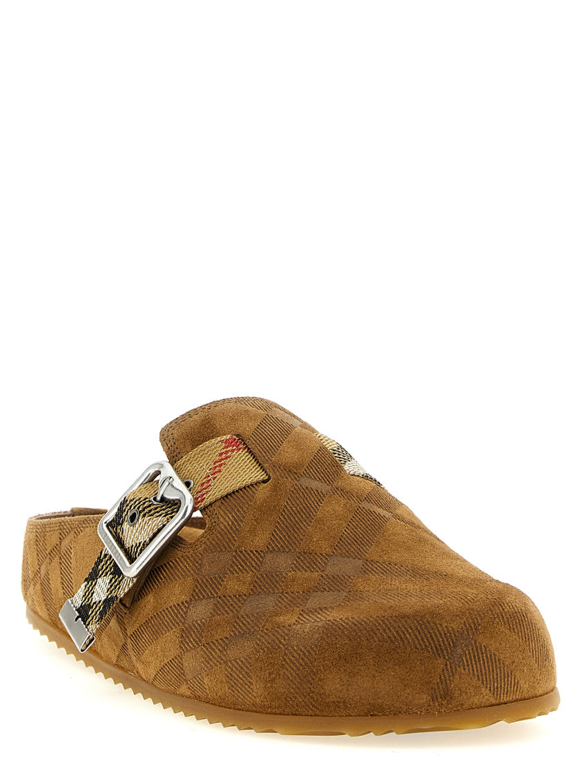 Light Brown Checks Mules 2