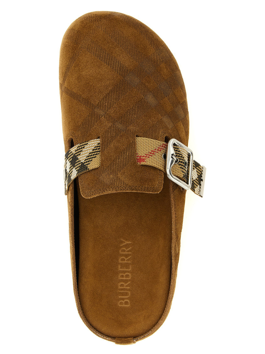 Light Brown Checks Mules 3