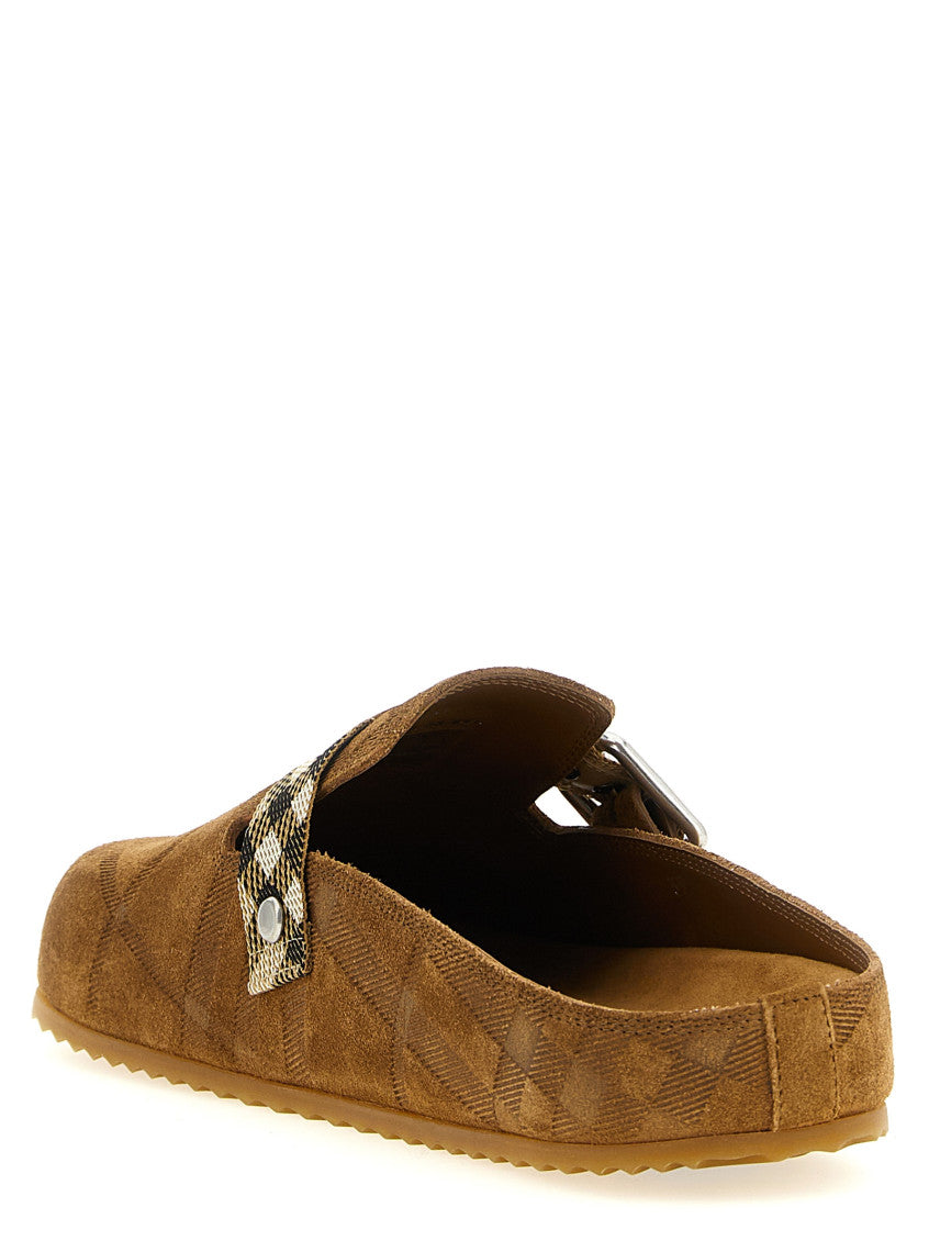 Light Brown Checks Mules 4