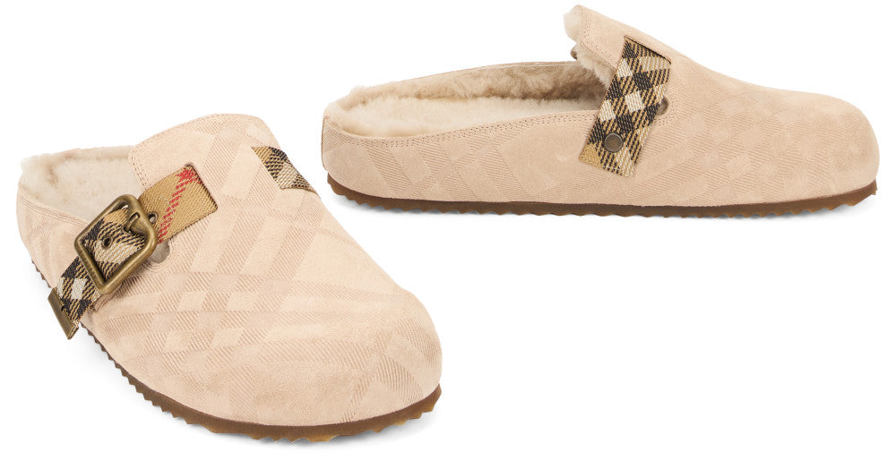 Light Pink Checks Mules 3
