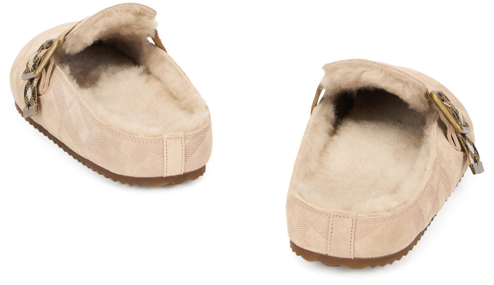 Light Pink Checks Mules 4