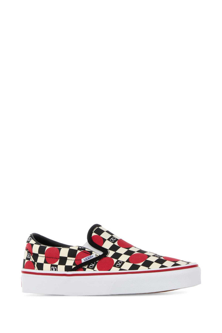 Multi Color Checks Slip On Sneakers 2