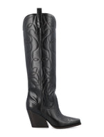 Black Embroidered Boots 1
