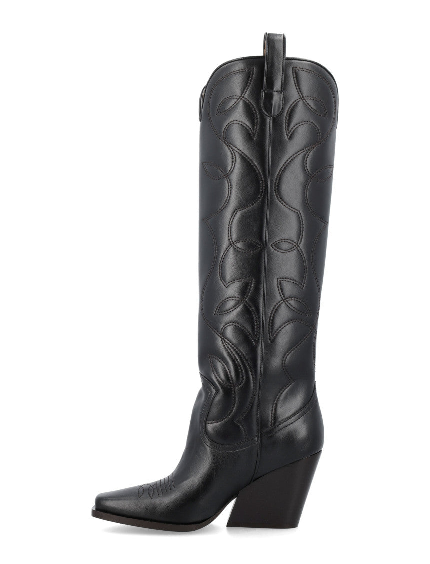 Black Embroidered Boots 3