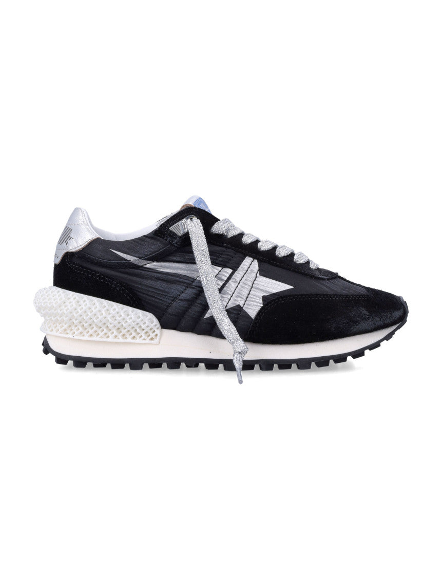 Black Graphic Running Sneakers 1