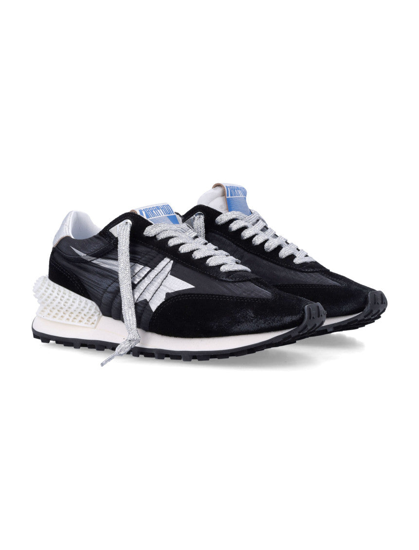 Black Graphic Running Sneakers 2