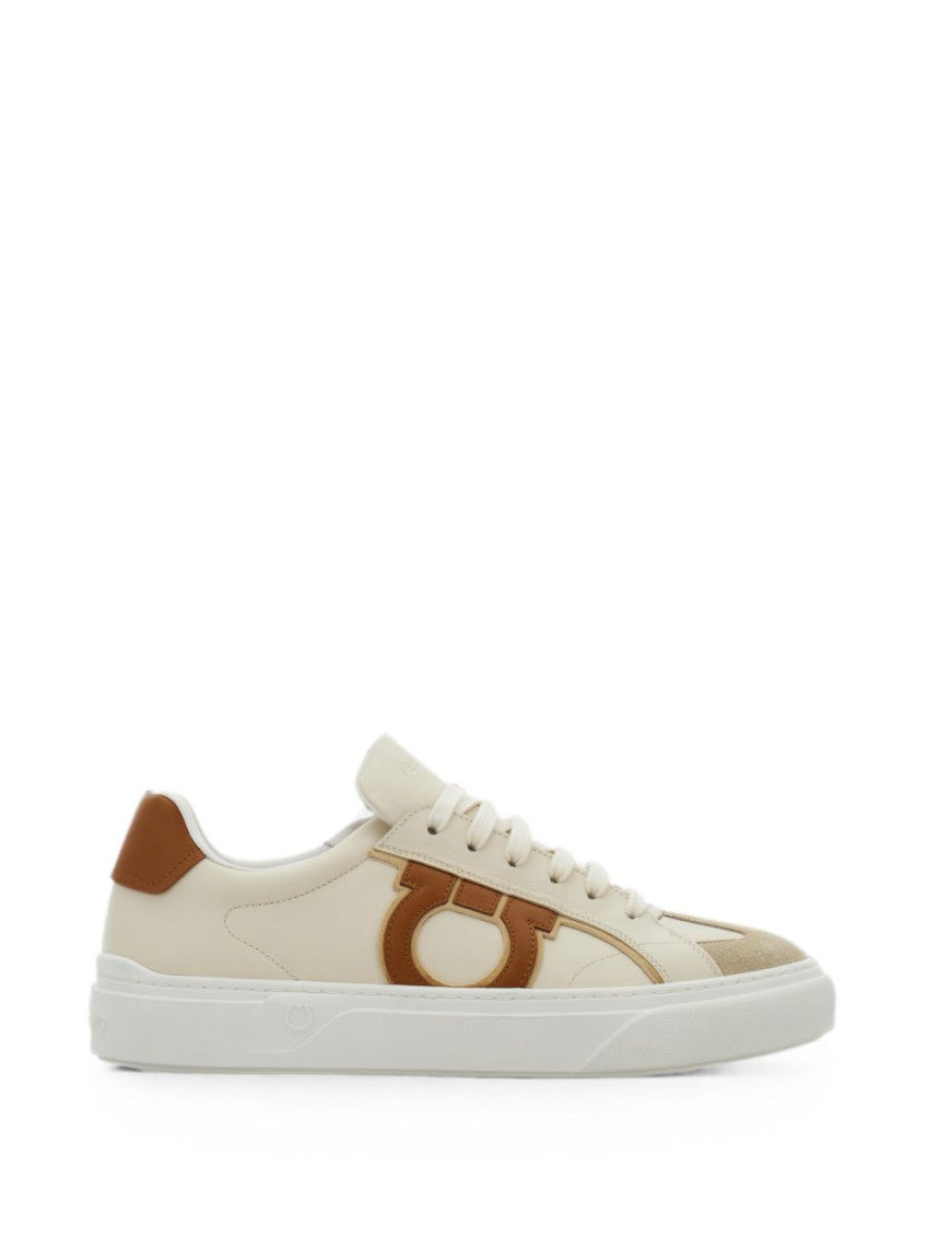 Beige Lace Up Sneakers 1