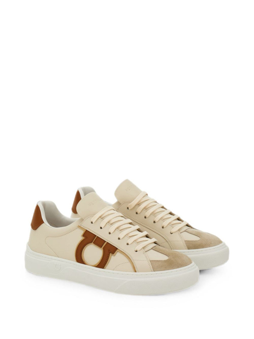 Beige Lace Up Sneakers 2