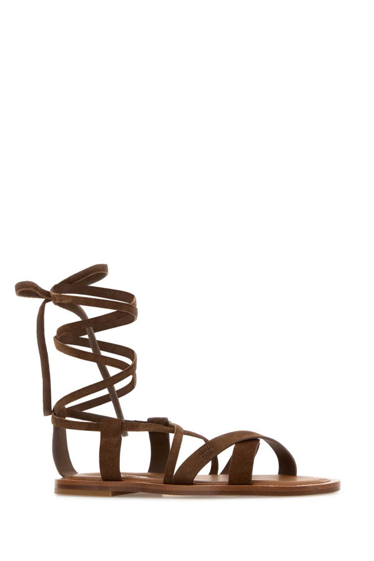 Brown Logo Sandals 2