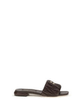 Dark Brown Logo Sandals 1
