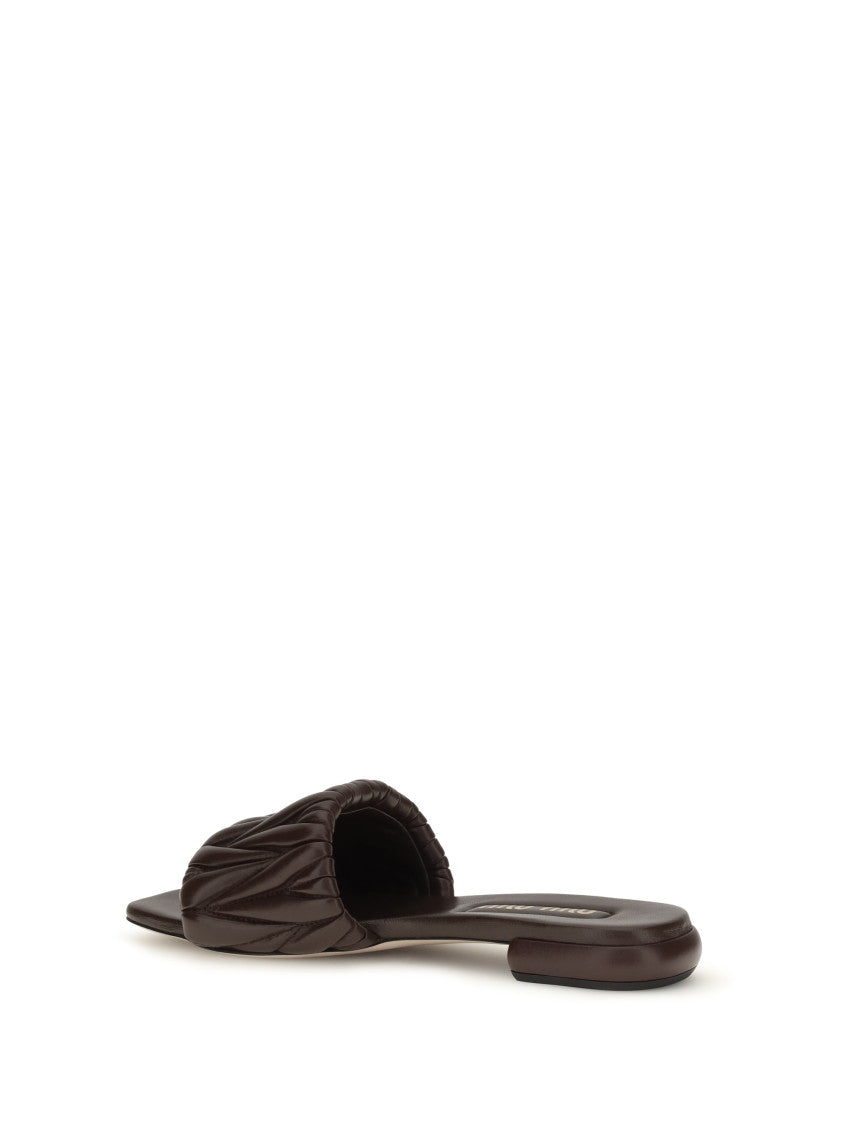 Dark Brown Logo Sandals 3