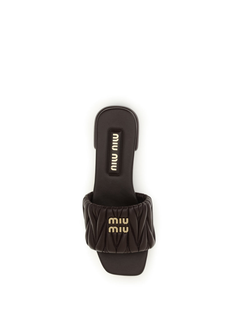 Dark Brown Logo Sandals 4