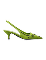 Green Slingback Pumps 1