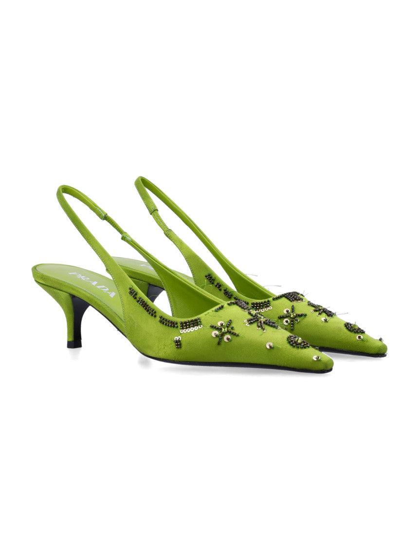 Green Slingback Pumps 2