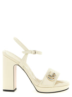 White Ankle Strap Heels 1
