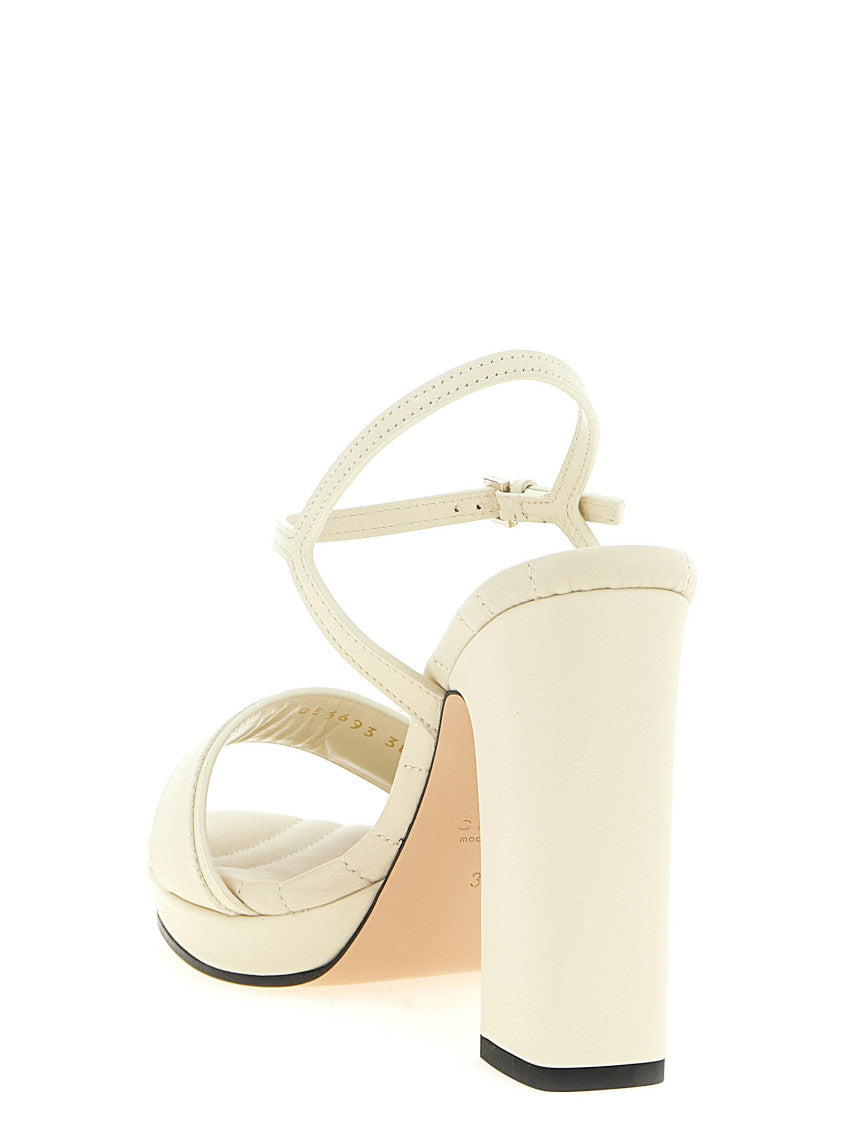 White Ankle Strap Heels 3