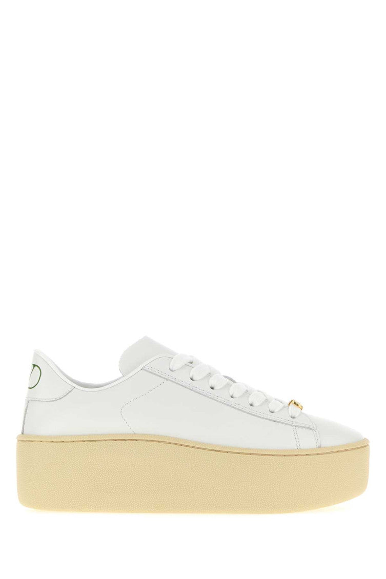 White Leather Sneakers 1