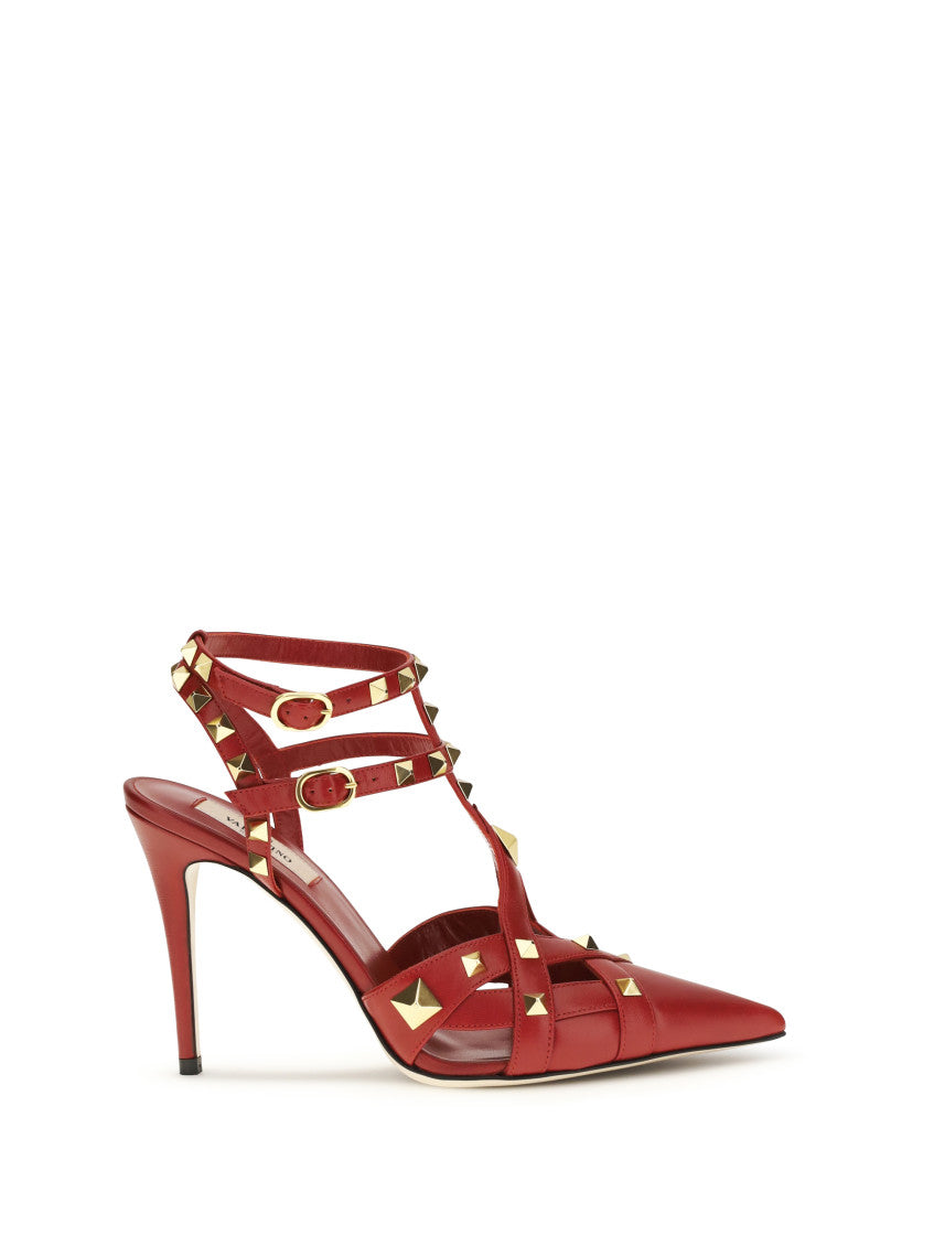 Red Studded Pumps 1