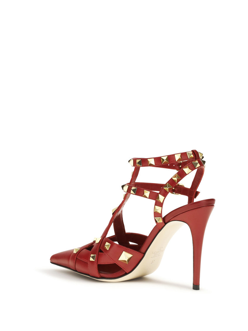 Red Studded Pumps 3