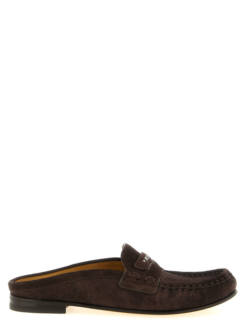 Brown Logo Loafer Mules 1